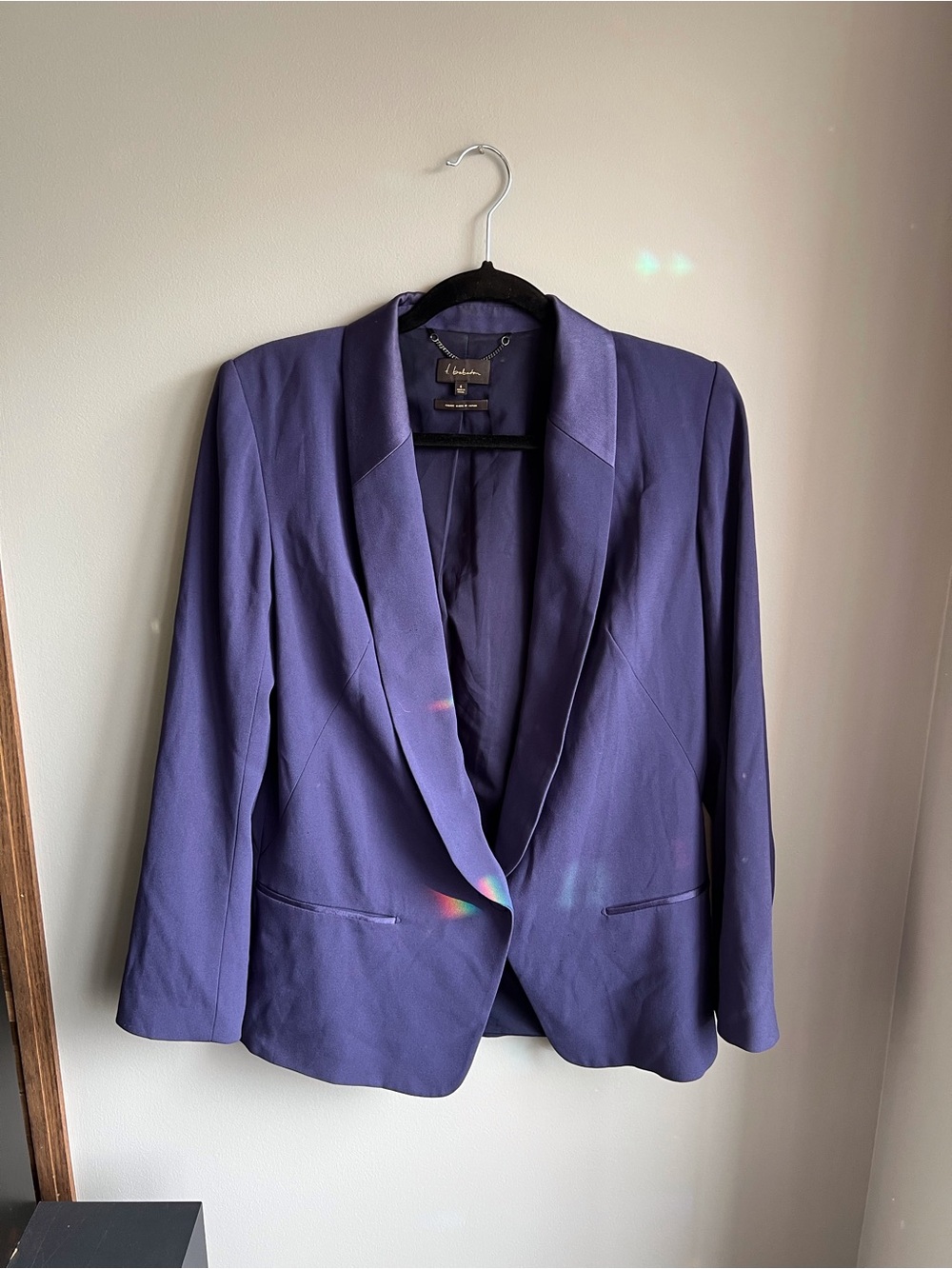 Babaton Purple Shawl Collar Blazer